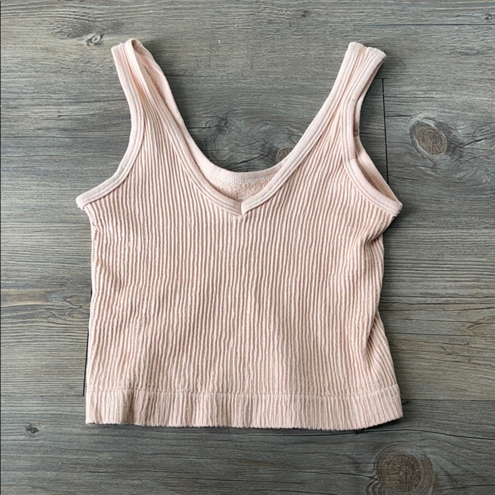 Urban Outfitters Ribbed Tank Top - Light Pink